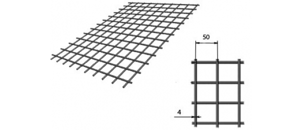 Сетка сварная (дорожная) 50х50х4мм 1х2м купить с доставкой в Видном